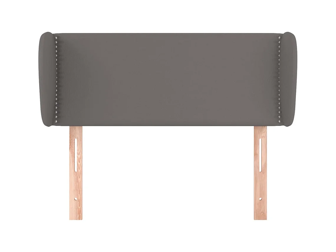 Tête de lit avec oreilles Gris 93x23x78/88 cm Similicuir