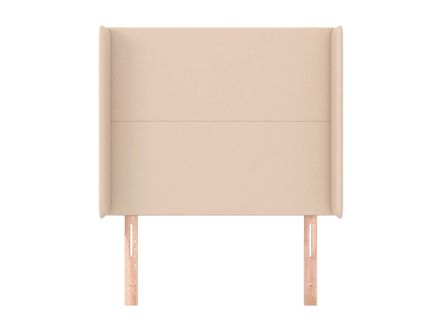 Cabeceira cama c/ abas couro artif. 103x16x118/128cm cappuccino