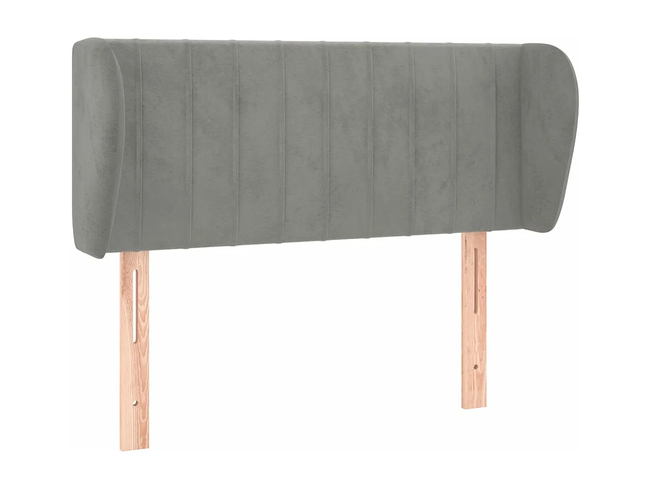 Hoofdbord met randen 93x23x78/88 cm fluweel lichtgrijs