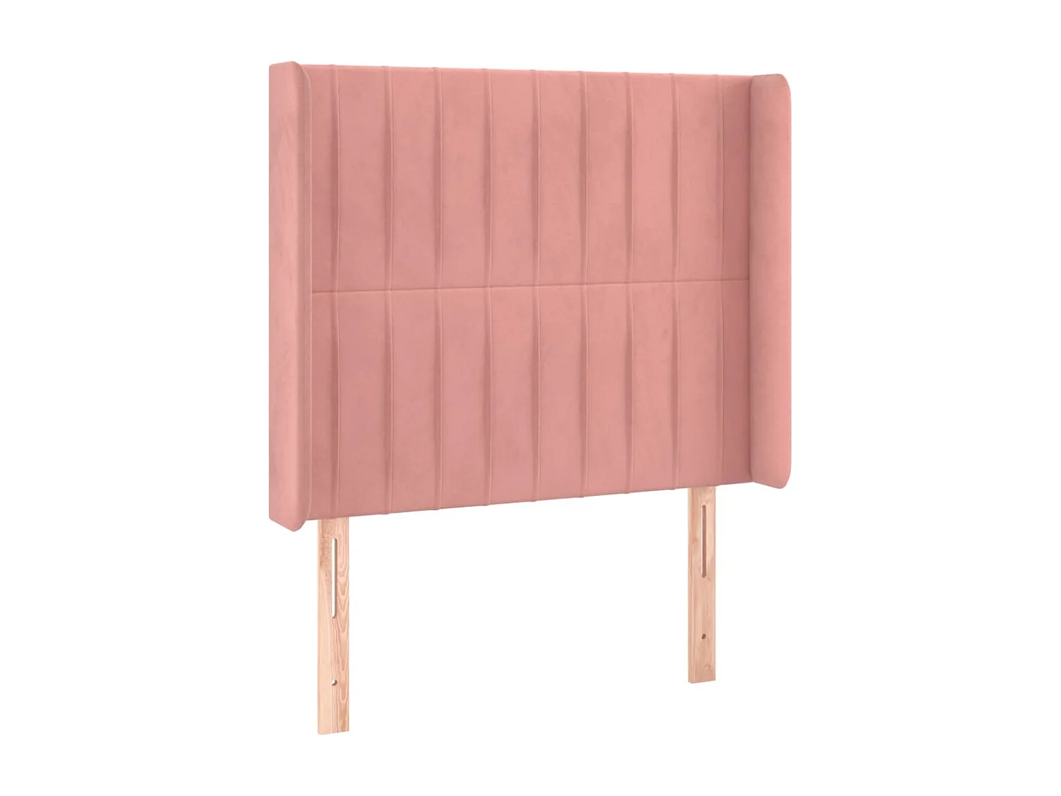 Hoofdbord met randen 103x16x118/128 cm fluweel roze