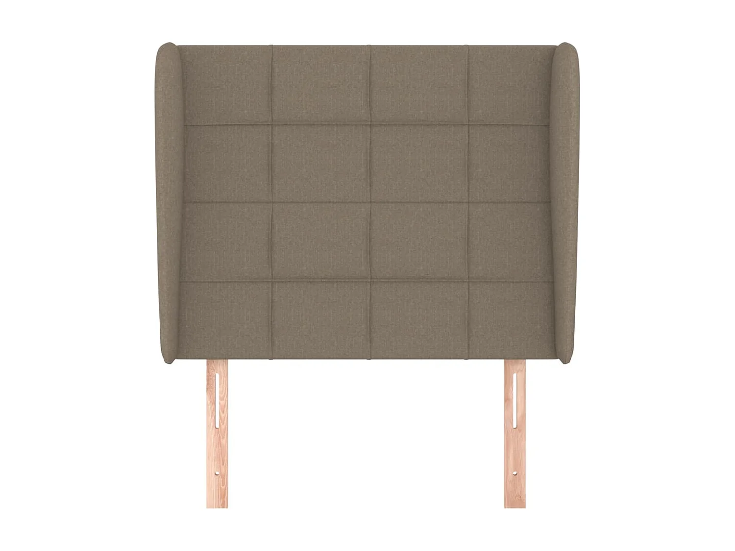 Cabeceira cama c/ abas tecido 83x23x118/128cm cinza-acastanhado