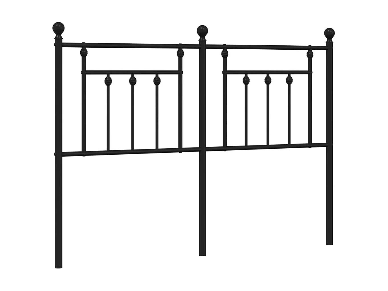 Cabecero de metal negro 135 cm