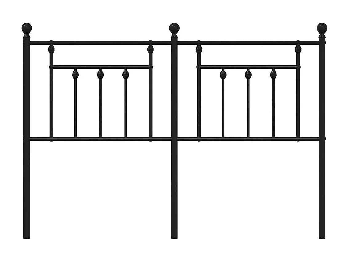 Cabecero de metal negro 135 cm