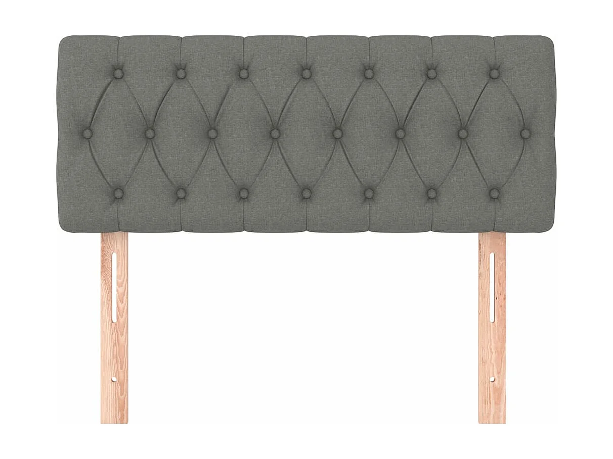 Tête de lit Gris foncé 100x7x78/88 cm Tissu