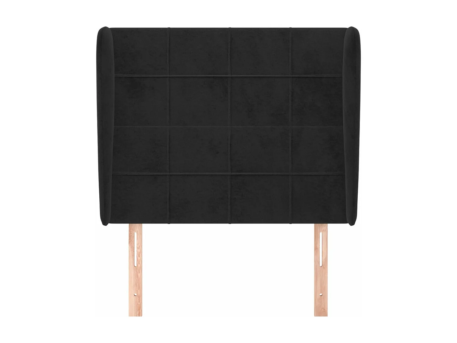 Tête de lit avec oreilles Noir 83x23x118/128 cm Velours