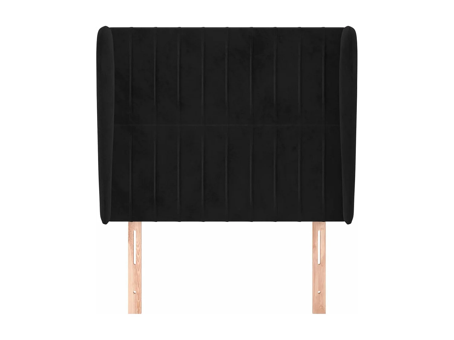 Tête de lit avec oreilles Noir 83x23x118/128 cm Velours