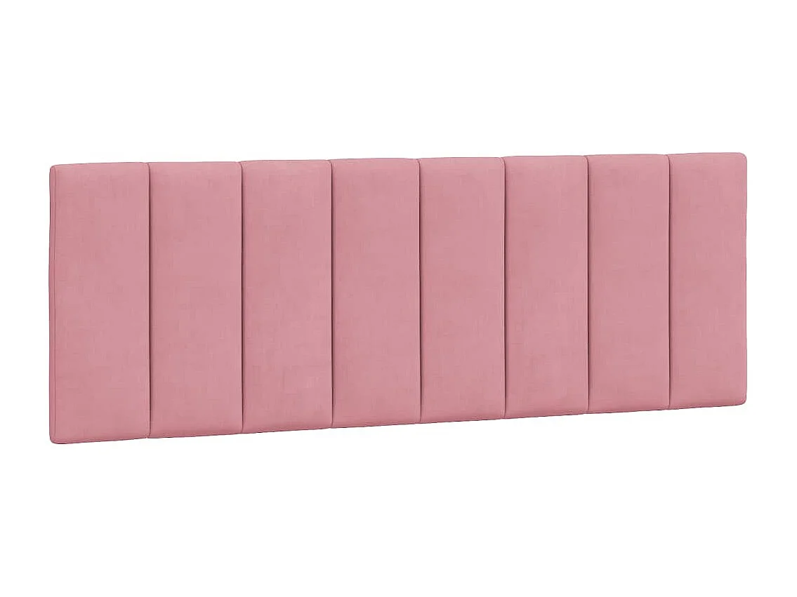 Tête de lit coussin rose 120 cm velours