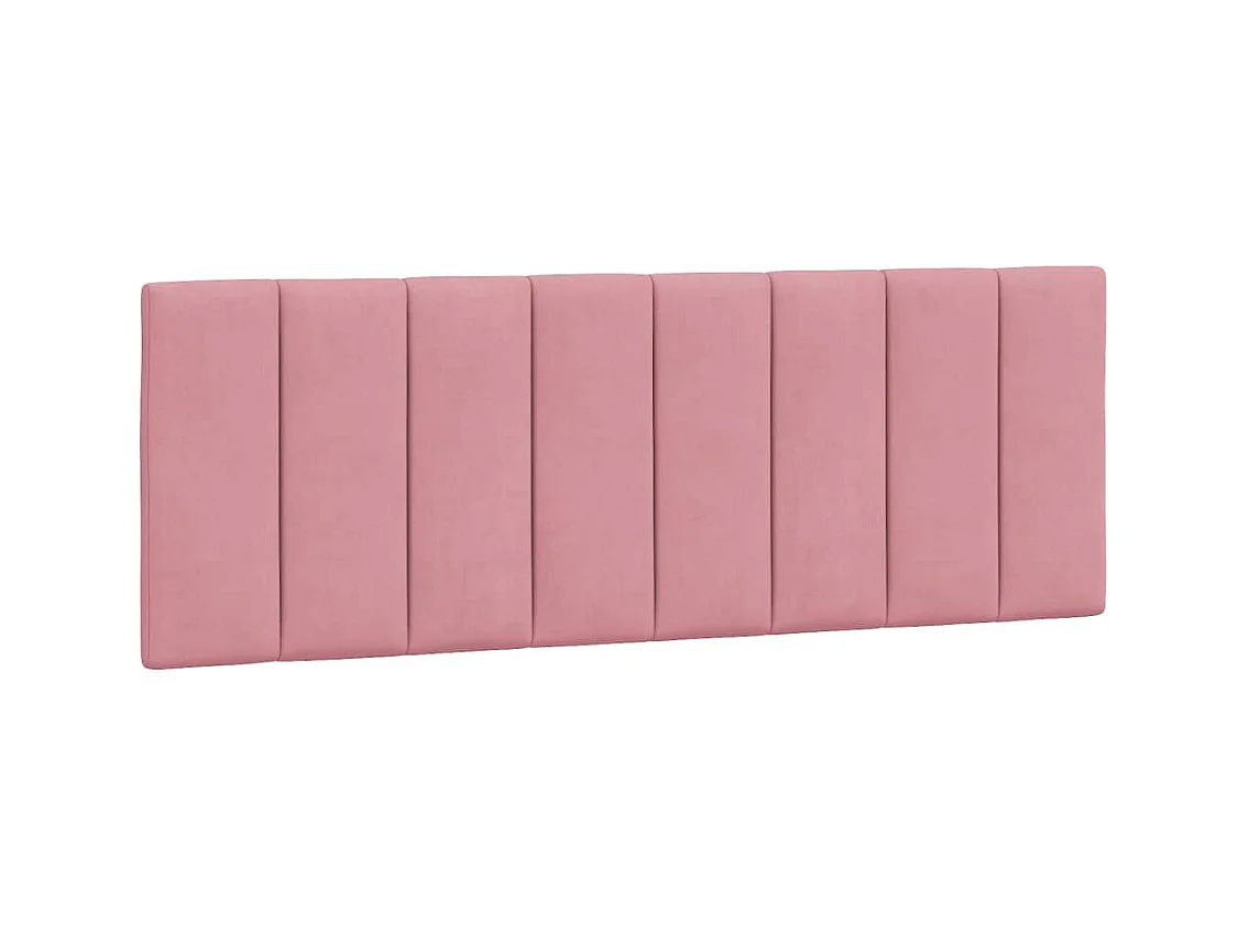 Tête de lit coussin rose 120 cm velours