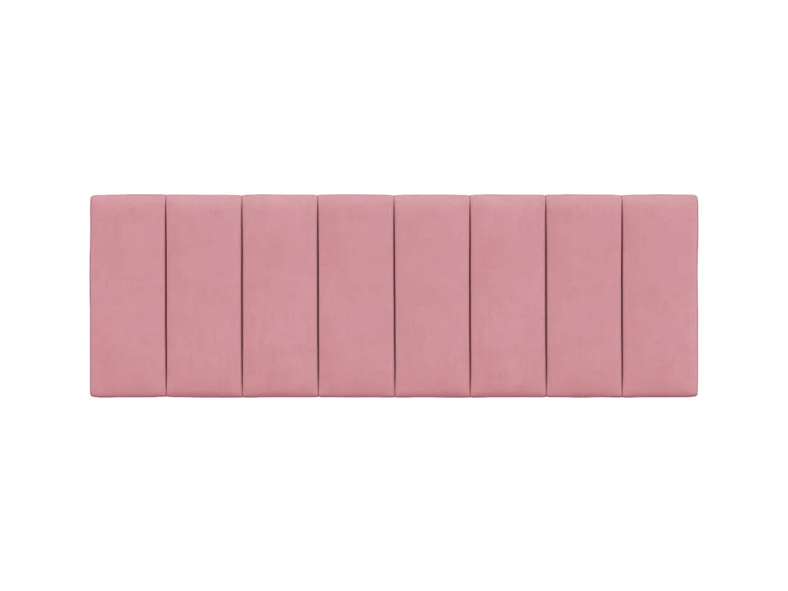Tête de lit coussin rose 120 cm velours