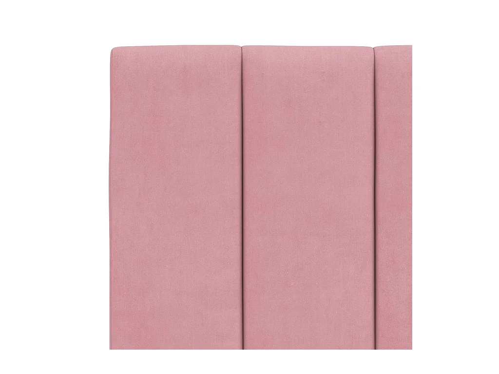 Tête de lit coussin rose 120 cm velours