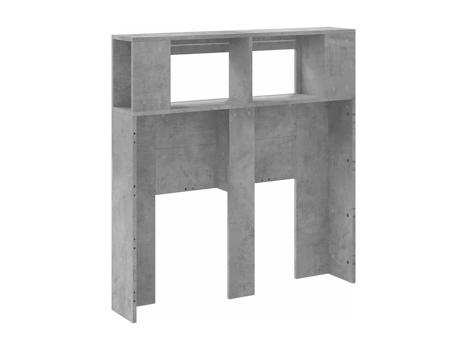 Tête de lit à LED gris béton 100x18,5x103,5cm bois d'ingénierie