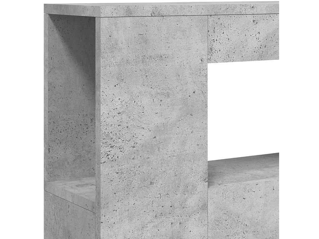 Cabecero LED madera ingeniería gris hormigón 100x18,5x103,5 cm