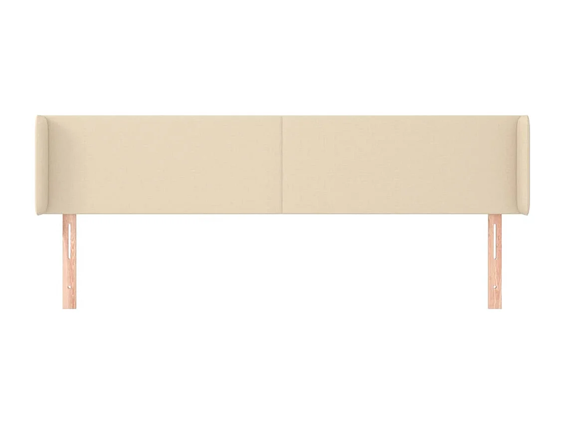 Tête de lit avec oreilles Crème 203x16x78/88 cm Tissu