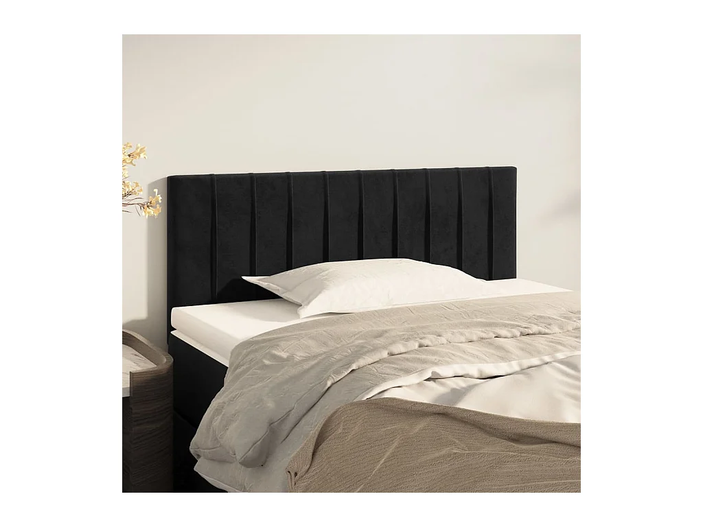 Tête de lit Noir 90x5x78/88 cm Velours