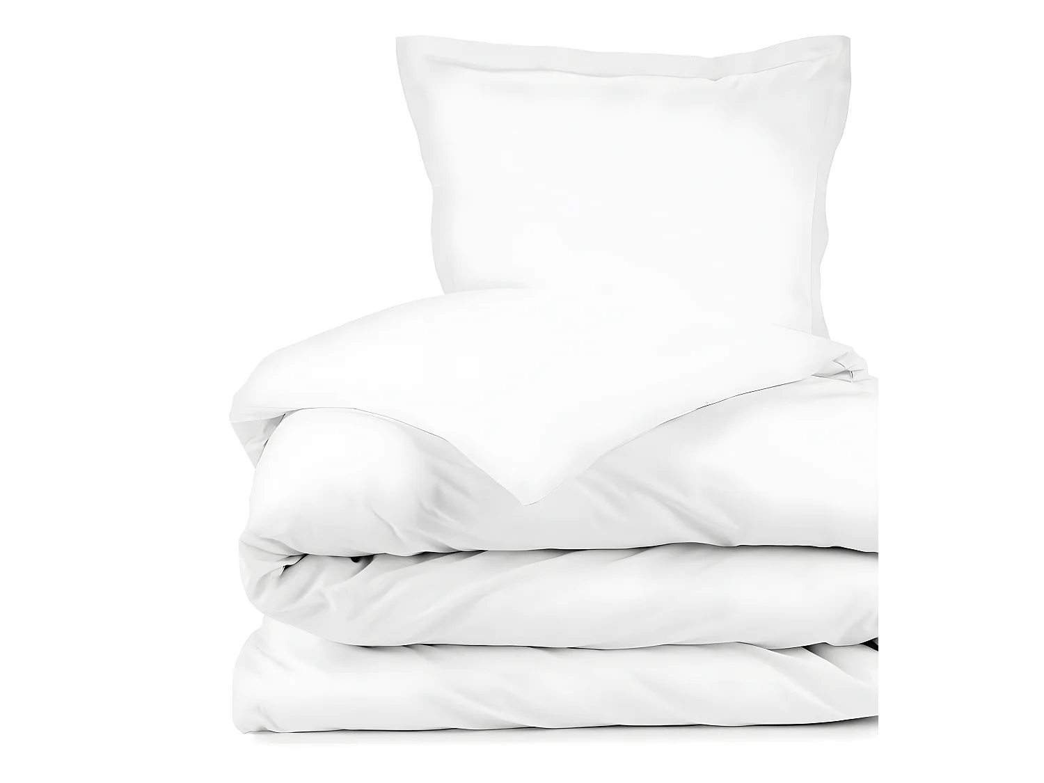 Housse de couette 140x200 cm + 1 taie d'oreiller 65x65 cm Coton Blanc