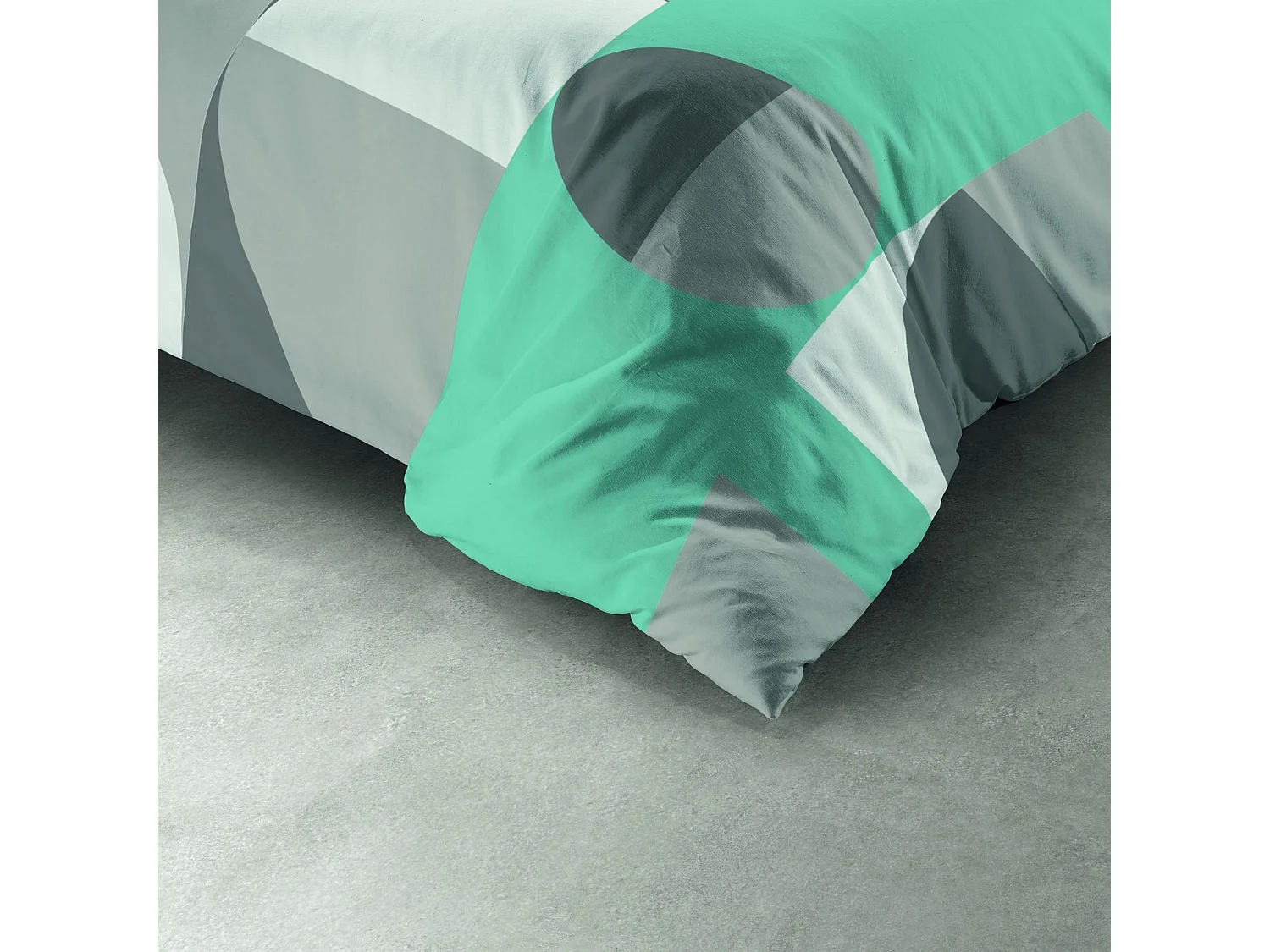 Housse de couette 140x200 + 1 taie d'oreiller 63x63 cm Polyester Knavy