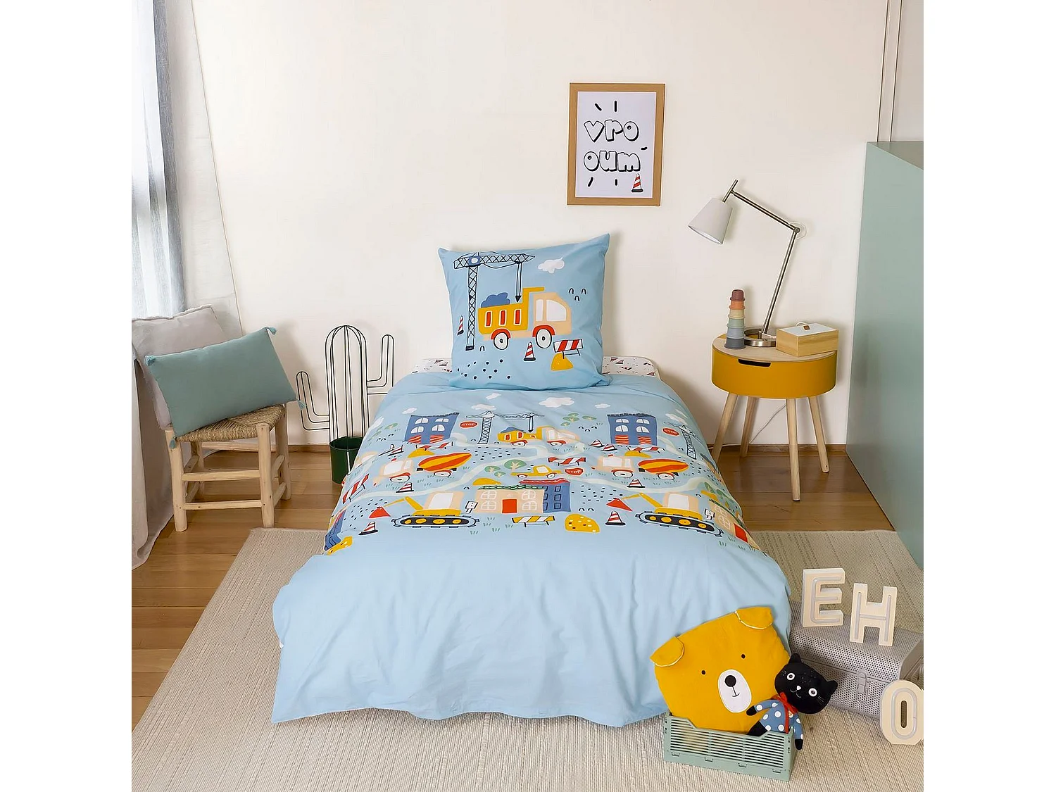 Kinderbettwäsche aus Bio-Baumwolle Arbeiten 140x200 cm