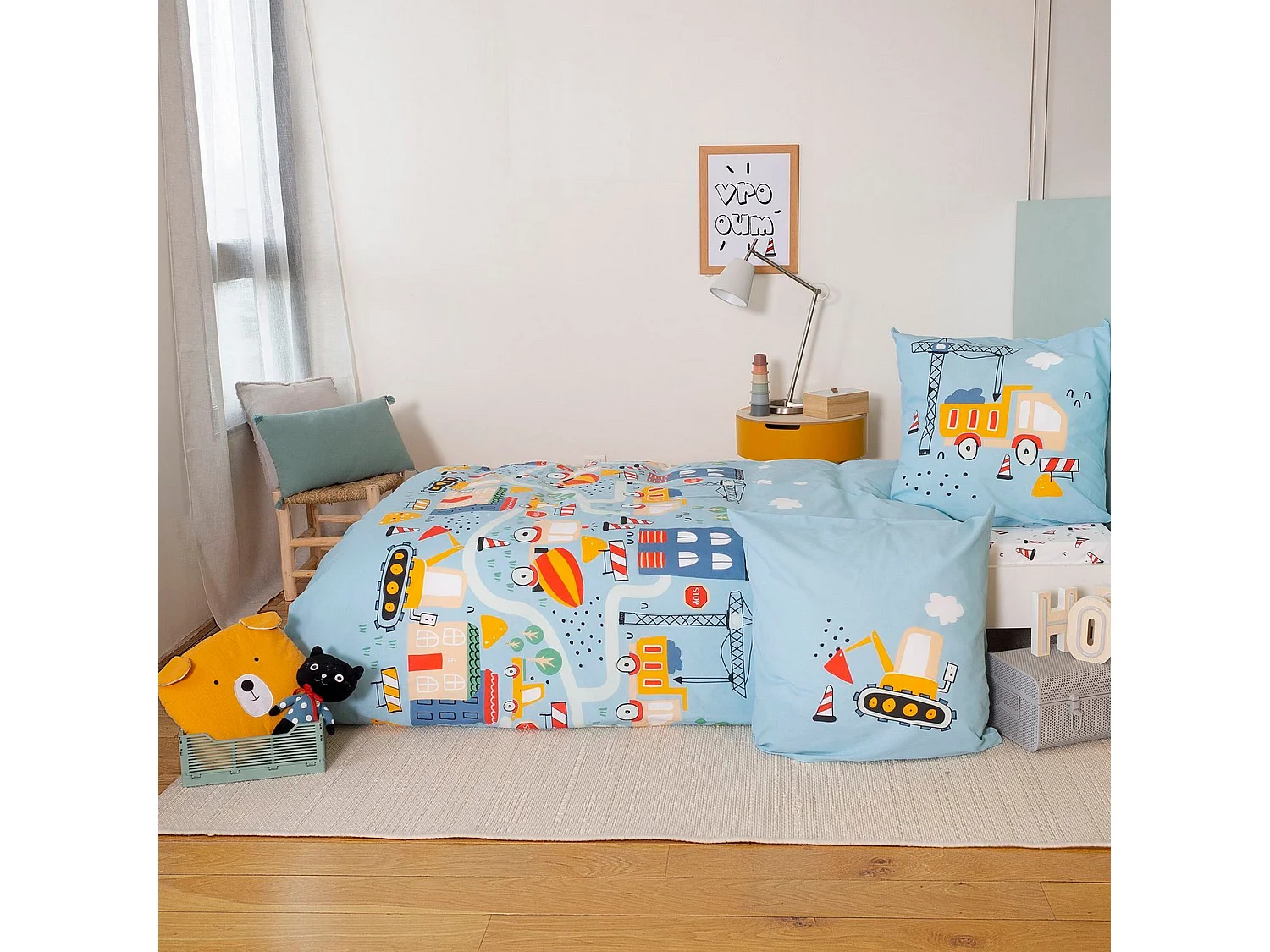 Kinderbettwäsche aus Bio-Baumwolle Arbeiten 140x200 cm