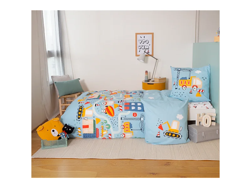 Kinderbettwäsche aus Bio-Baumwolle Arbeiten 140x200 cm