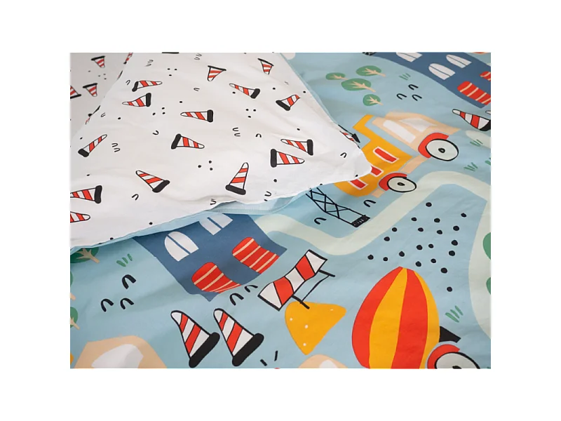 Kinderbettwäsche aus Bio-Baumwolle Arbeiten 140x200 cm
