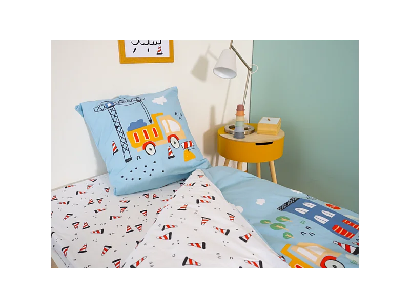 Jogo de cama infantil em algodão orgânico Trabalhos 140x200 cm