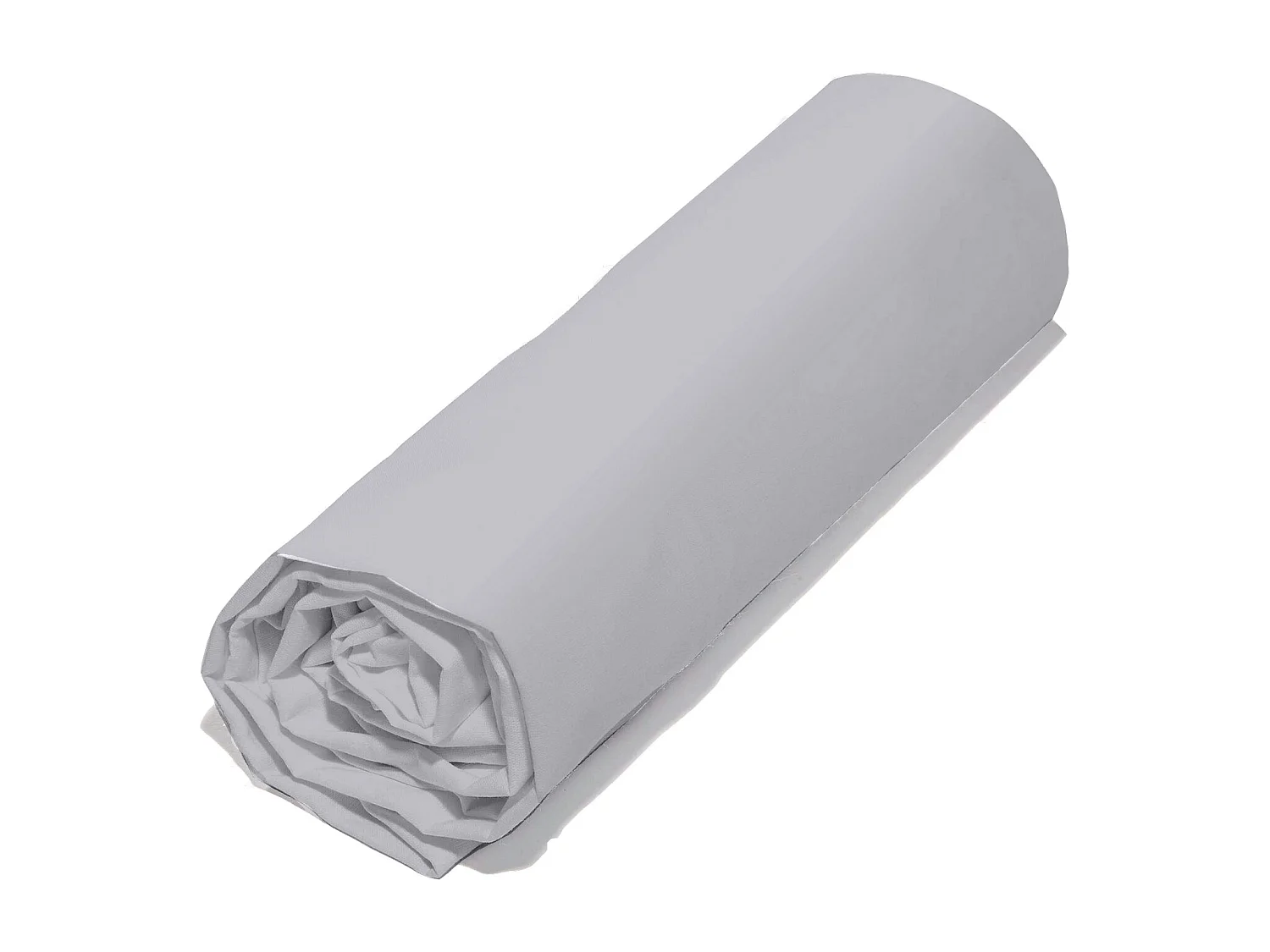 Drap housse 100% Coton Bio 57 fils Taille 90 x 200 cm Couleur Gris Perle