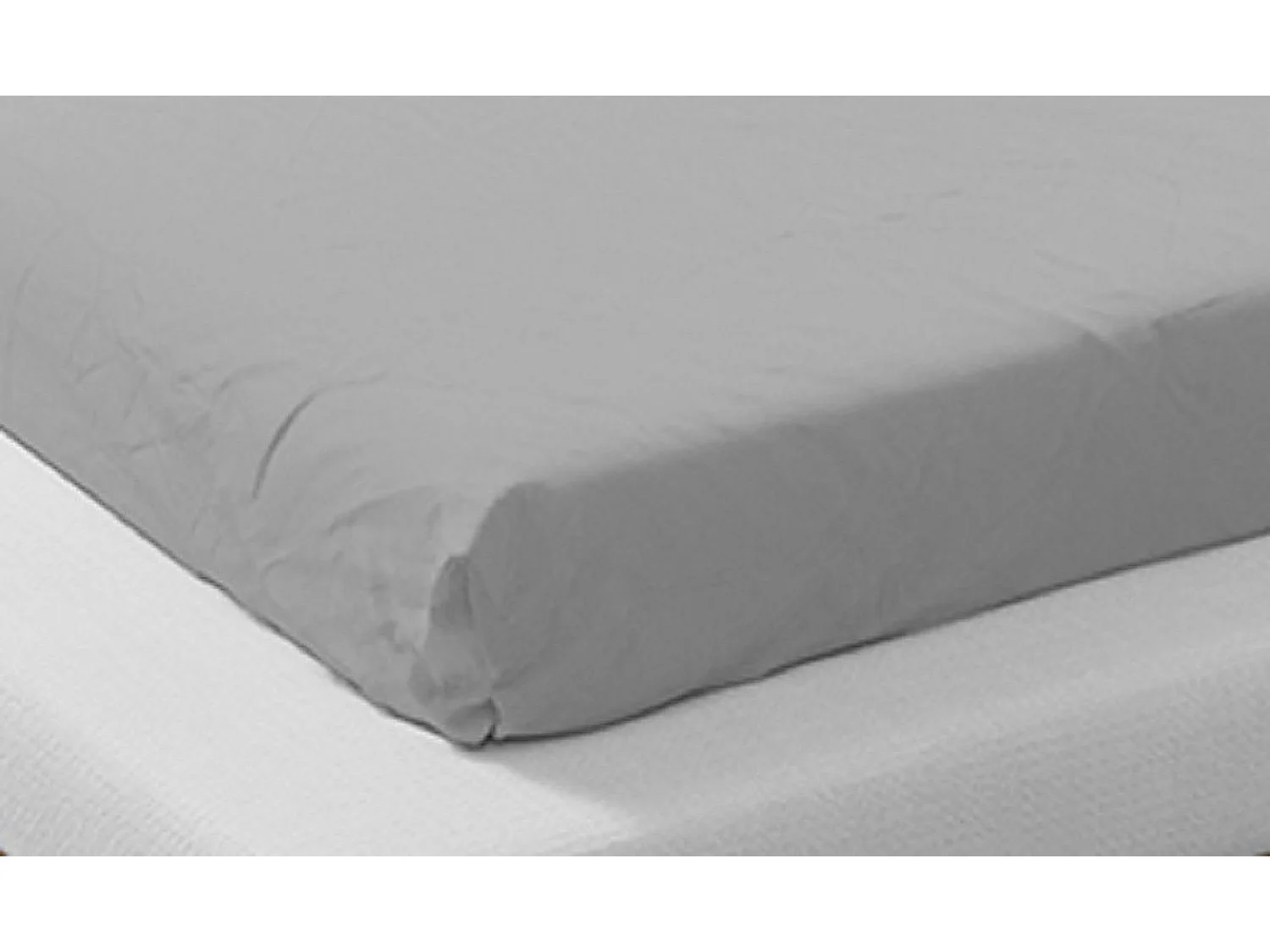 Drap housse 100% Coton Bio 57 fils Taille 90 x 200 cm Couleur Gris Perle