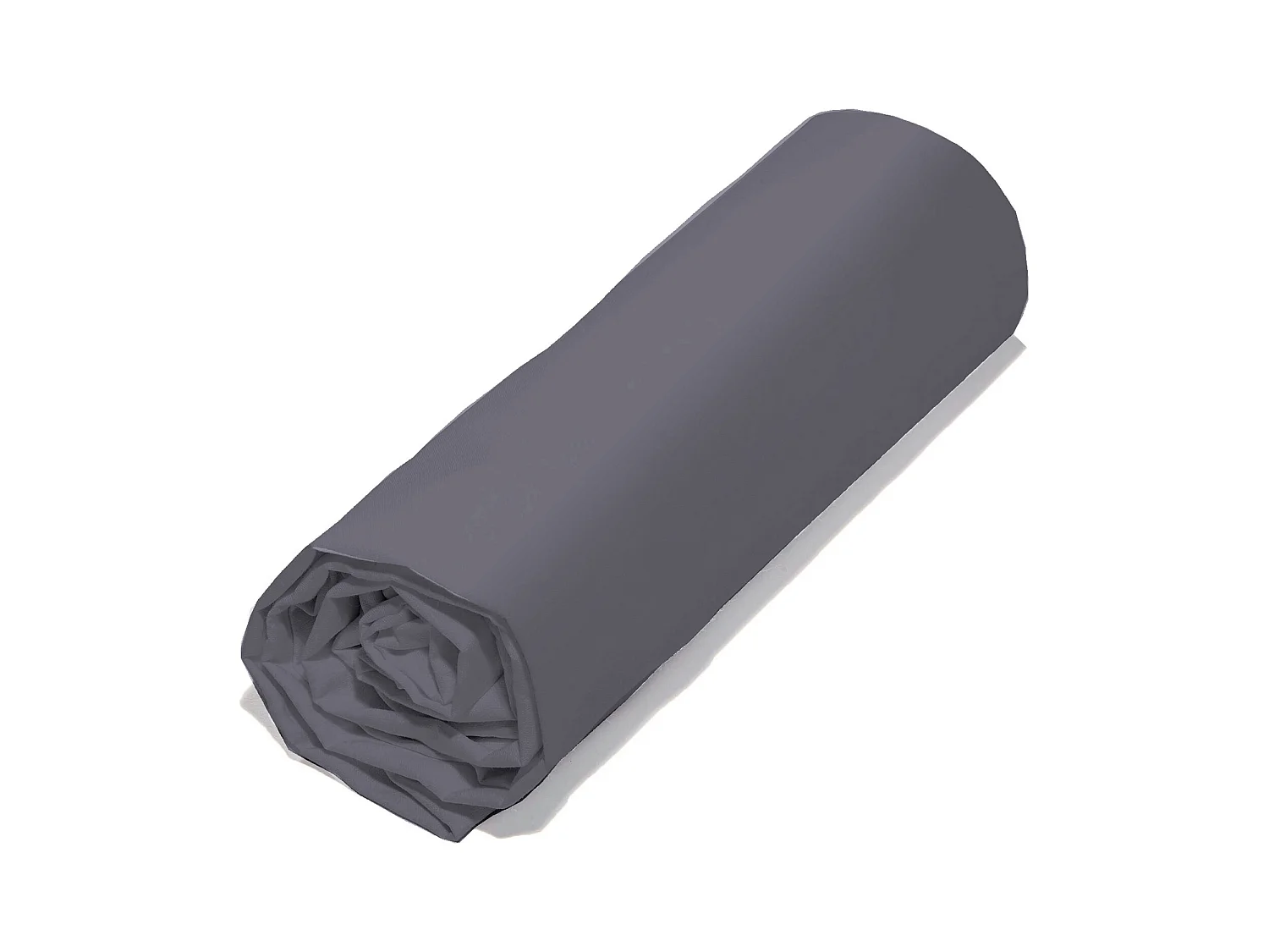 Drap housse 100% Coton Bio 57 fils Taille 160 x 200 cm Couleur Anthracite