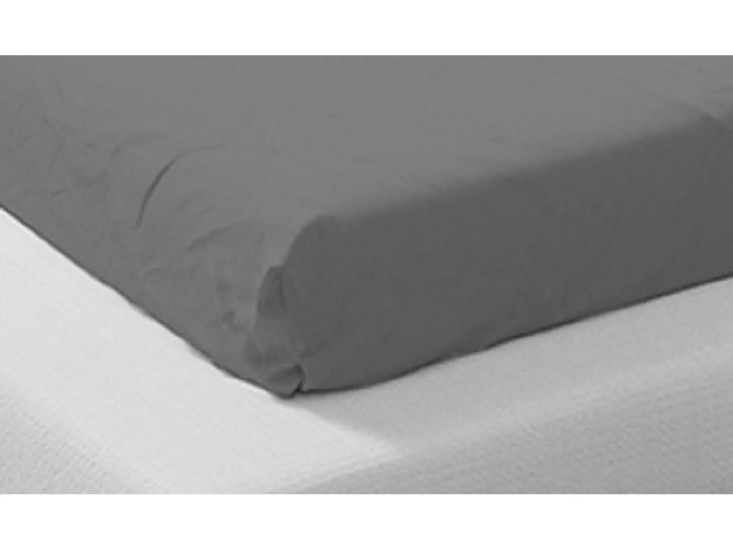 Lenzuolo con Angoli in Cotone Biologico 57 Fili 160x200 cm Grigio Antracite OEKO-TEX - Morbido, Confortevole, Antiallergico