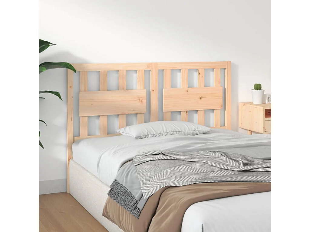 Cabecero de cama madera maciza de pino 140,5x4x100 cm