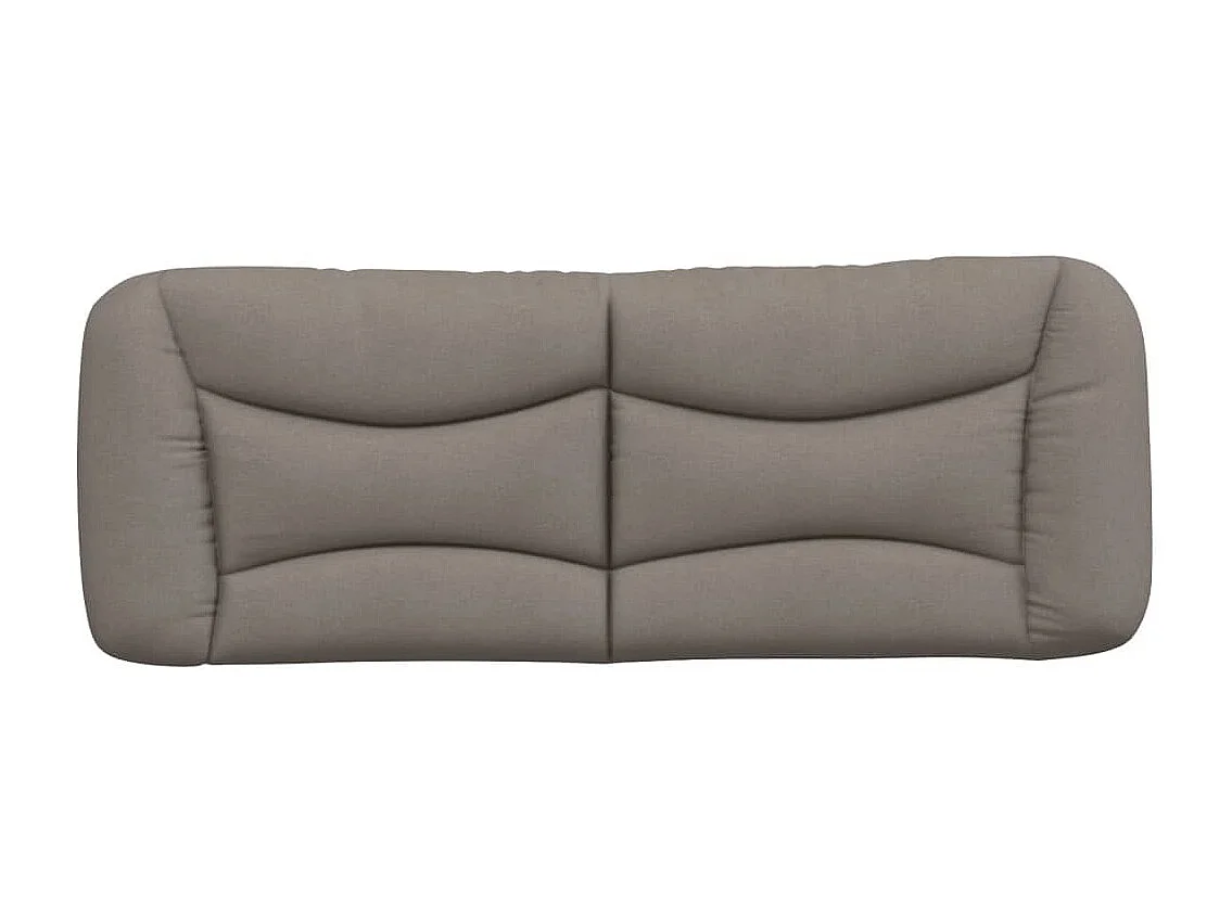 Cabecero de cama acolchado tela gris taupé 120 cm