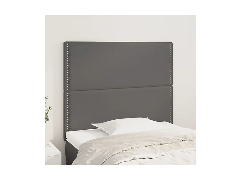 Tête de lit 2 pièces Gris 100x5x78/88 cm Similicuir