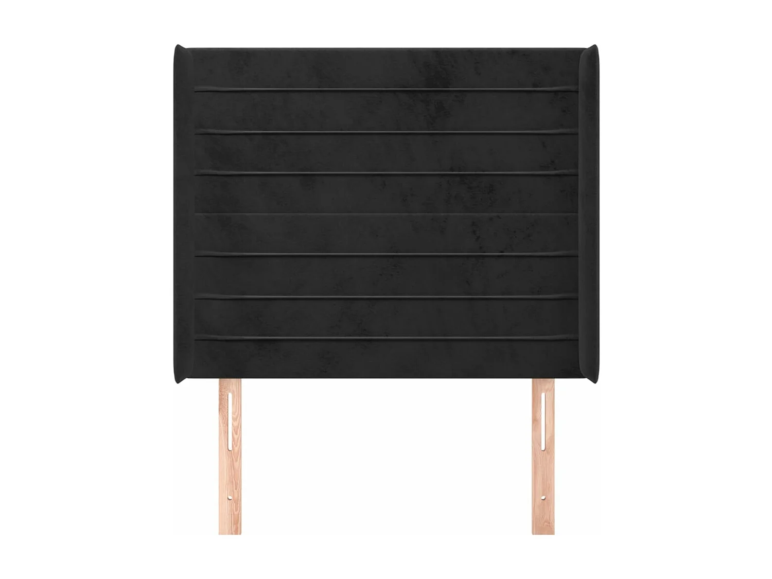 Tête de lit avec oreilles Noir 83x16x118/128 cm Velours