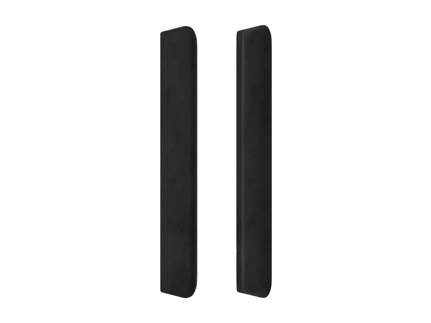 Tête de lit avec oreilles Noir 83x16x118/128 cm Velours