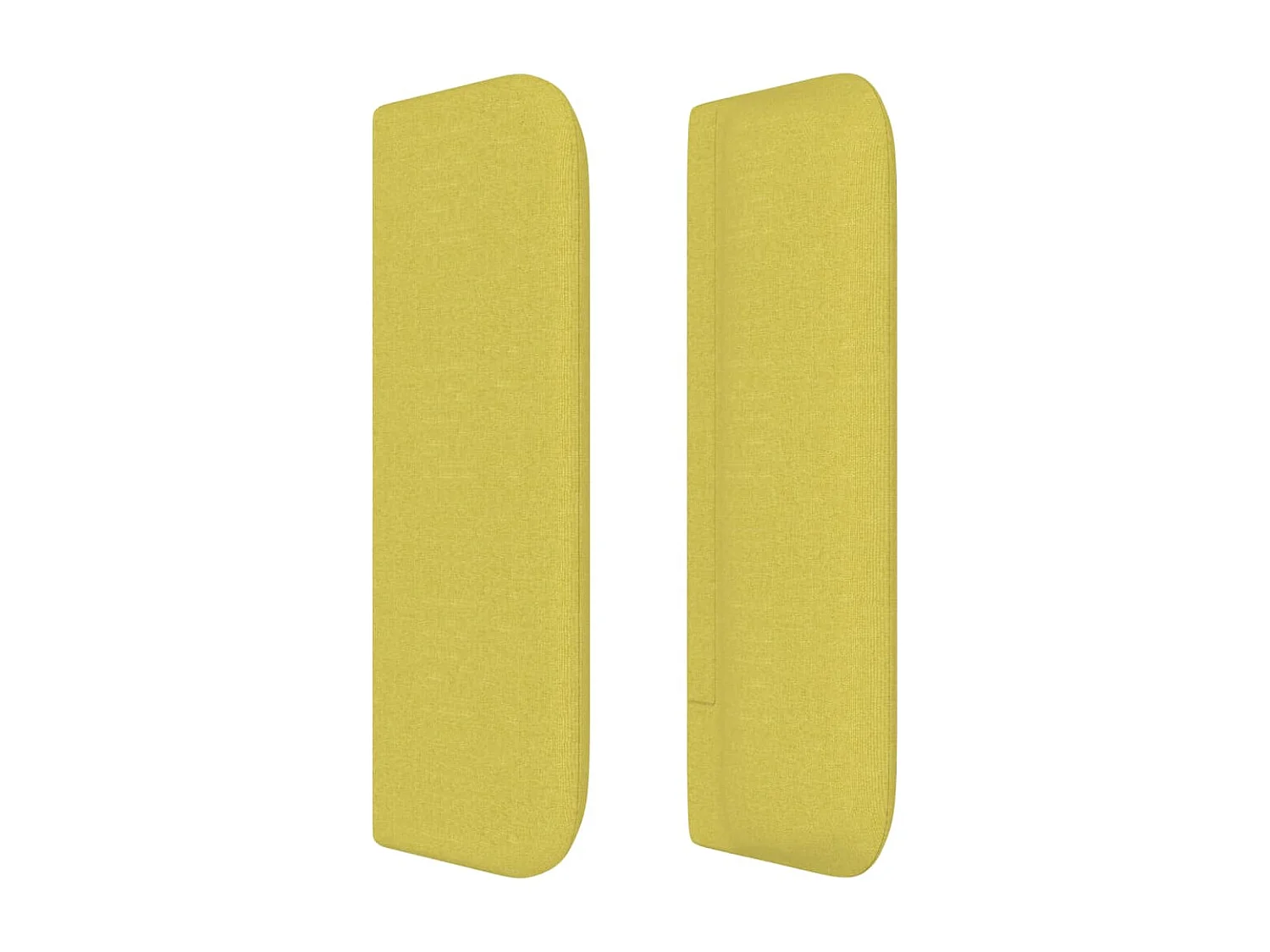 Tête de lit avec oreilles Vert 203x16x78/88 cm Tissu