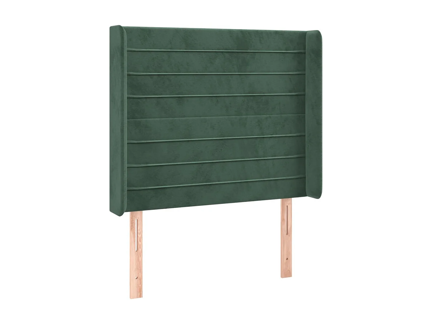Tête de lit avec oreilles Vert foncé 83x16x118/128 cm Velours