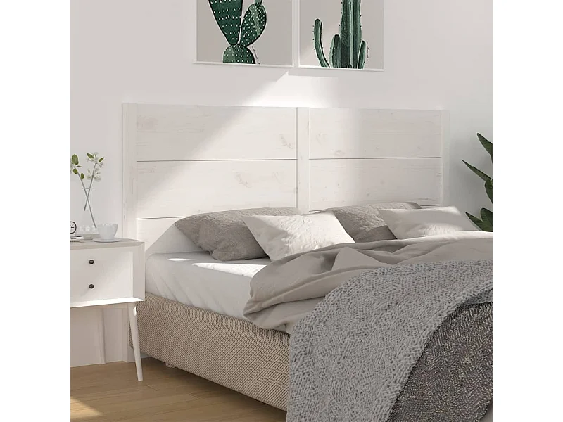 Hoofdbord 156x4x100 cm massief grenenhout wit