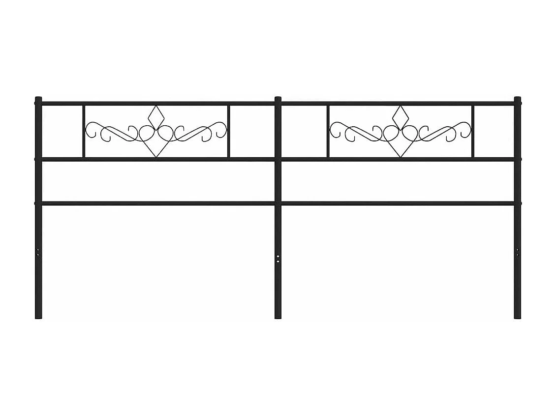 Cabeceira de cama 200 cm metal preto