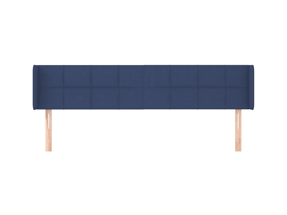 Tête de lit avec oreilles Bleu 183x16x78/88 cm Tissu