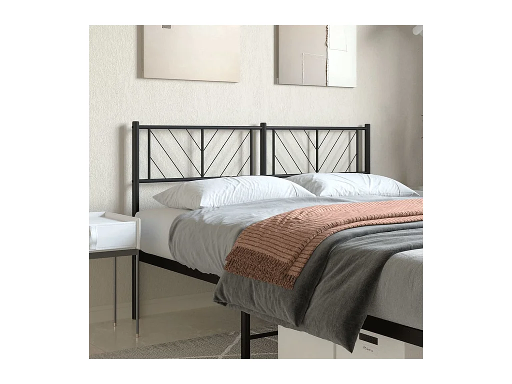 Tête de lit métal noir 150 cm