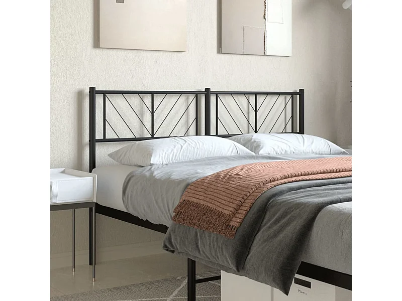 Cabeceira de cama 150 cm metal preto