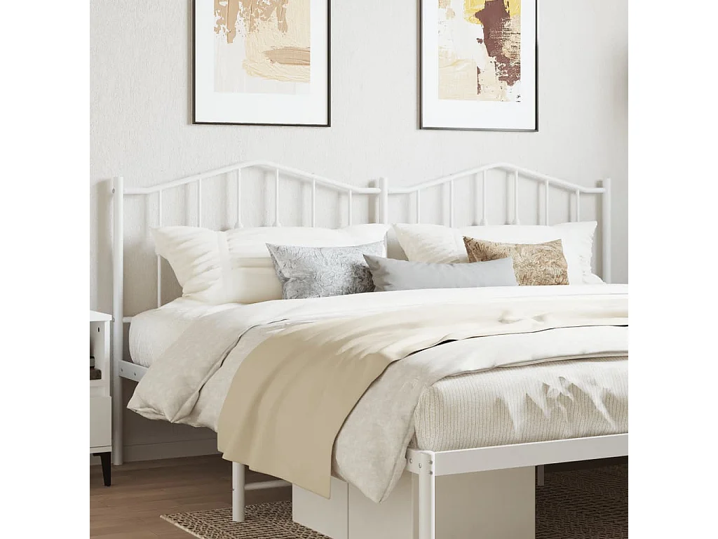 Cabeceira de cama 160 cm metal branco