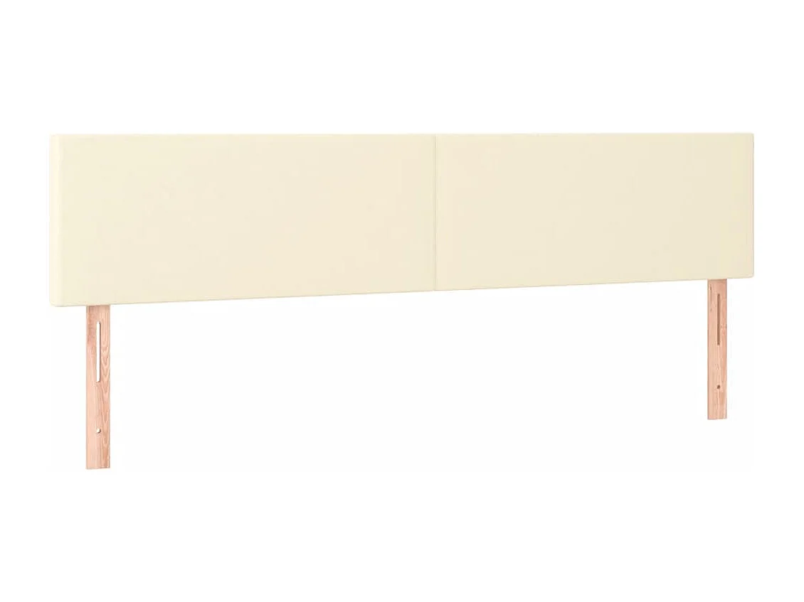 Tête de lit 2 pièces Crème 100x5x78/88 cm Similicuir