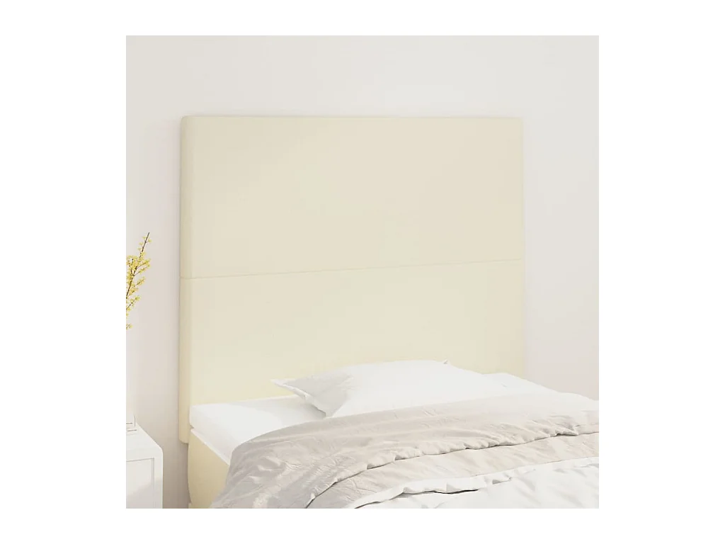 Tête de lit 2 pièces Crème 100x5x78/88 cm Similicuir