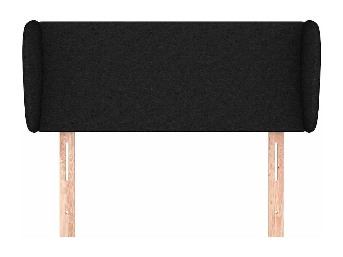 Cabecero de tela negro 83x23x78/88 cm