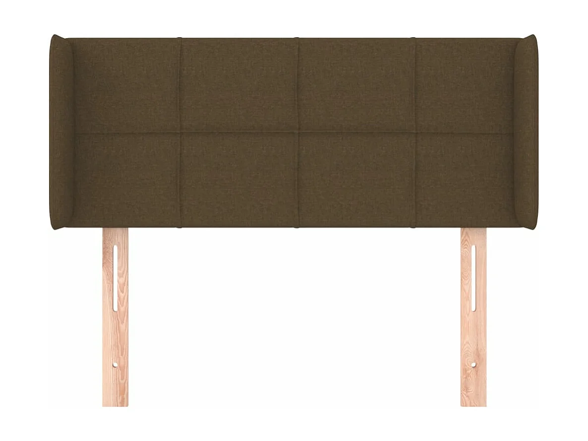 Cabecero de tela marrón oscuro 83x16x78/88 cm