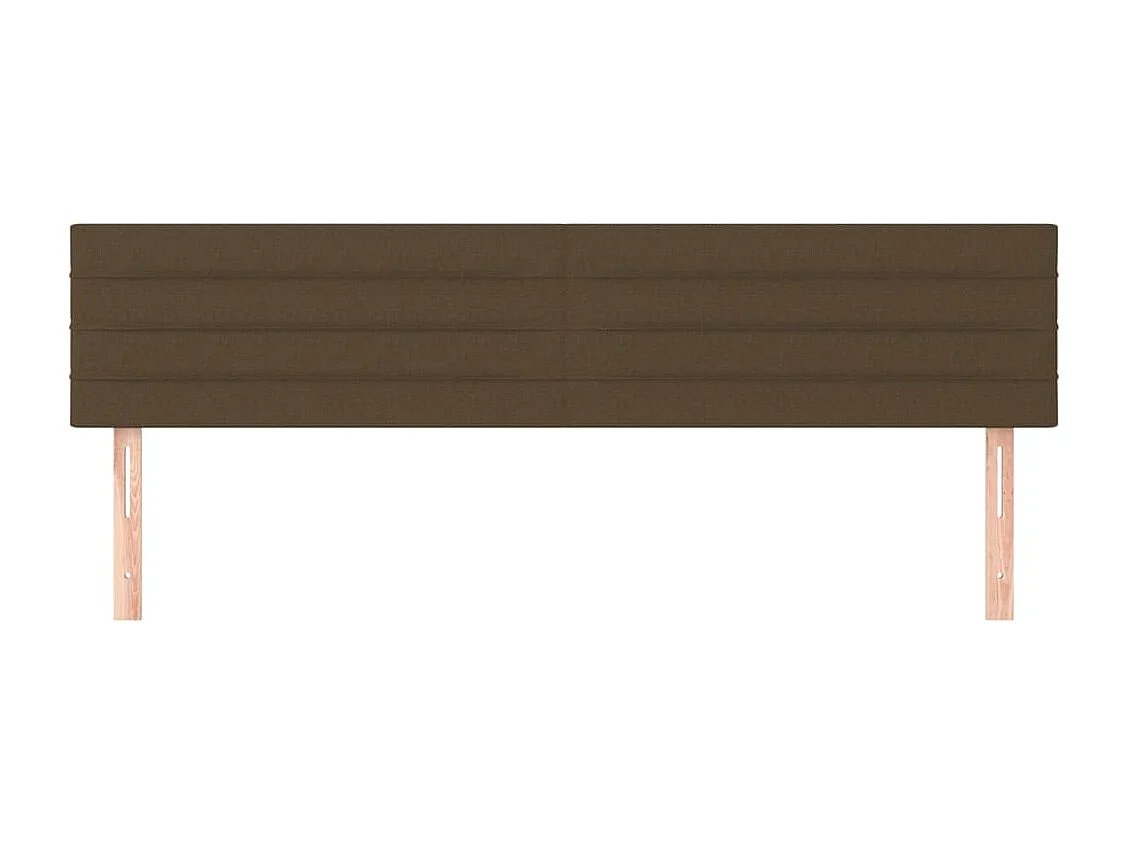 Hoofdborden 2 st 100x5x78/88 cm stof donkerbruin