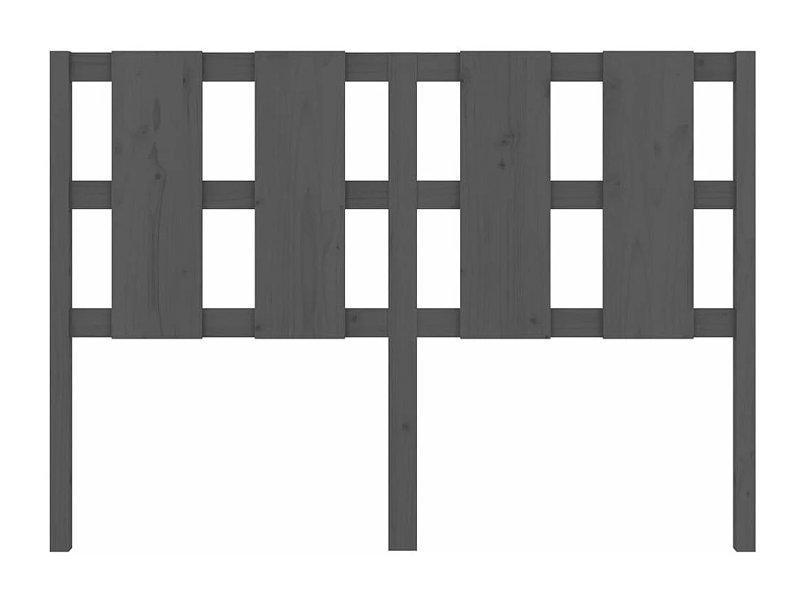 Hoofdbord 145,5x4x100 cm massief grenenhout grijs