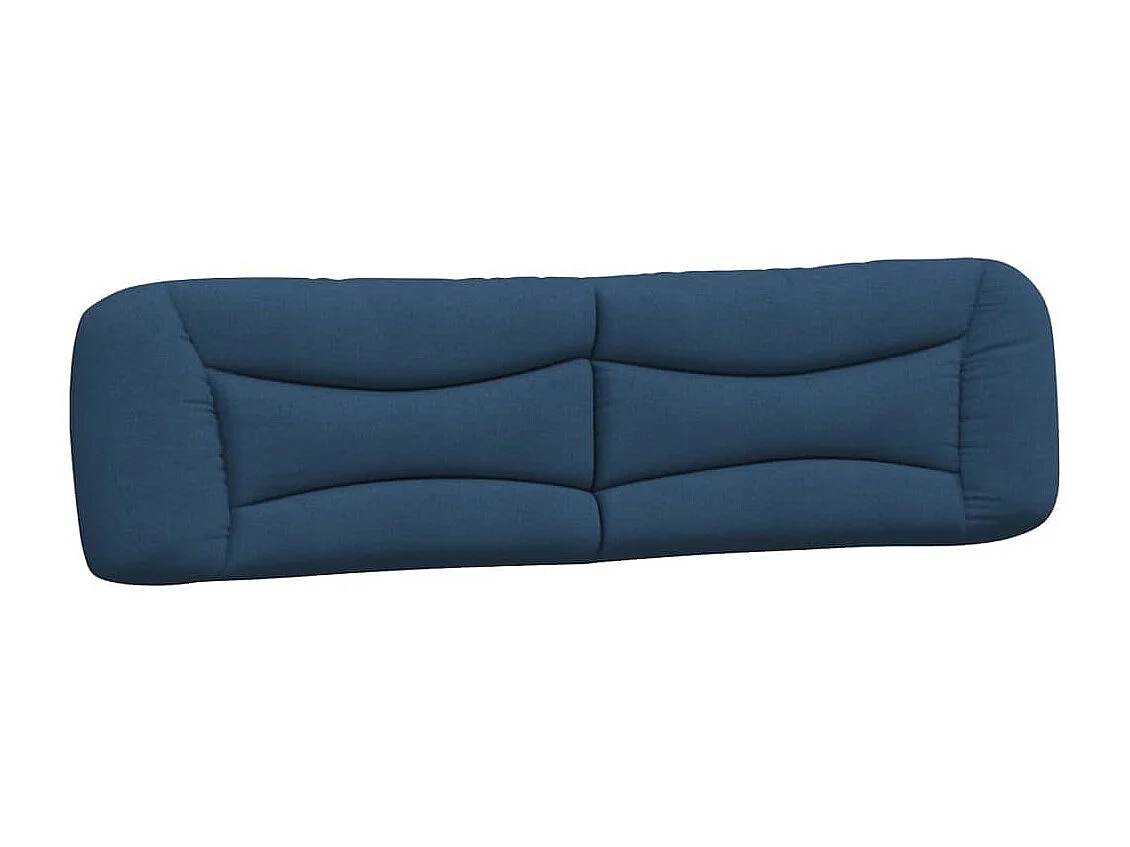 Tête de lit coussin bleu 200 cm tissu