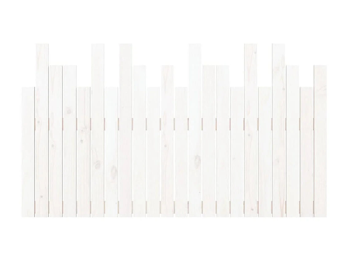 Tête de lit murale Blanc 140x3x80 cm Bois massif de pin